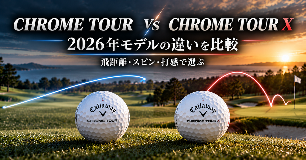 2026 CHROME TOURとCHROME TOUR Xの違い｜飛距離・スピン・打感で選ぶならどっち？