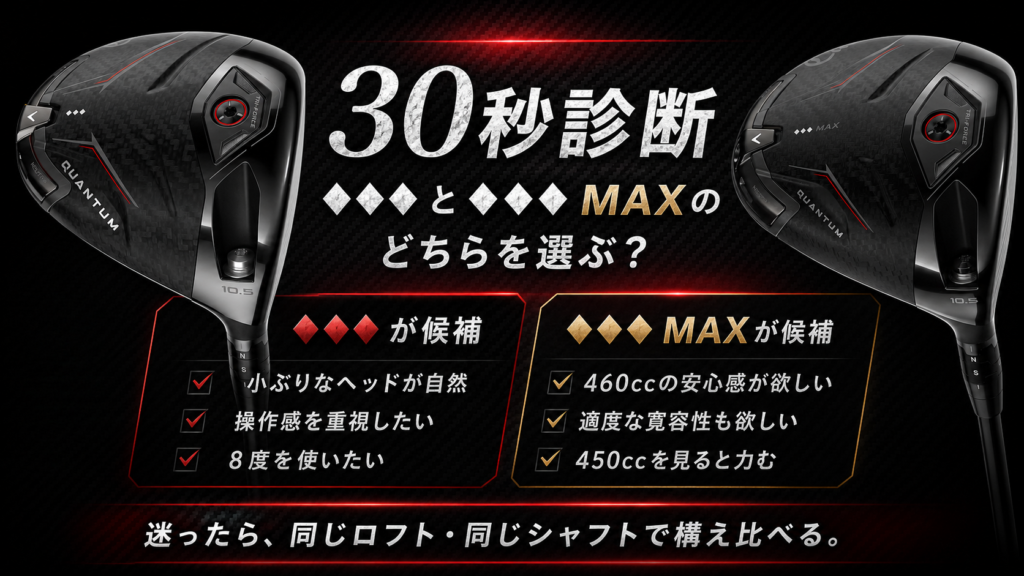 30秒診断｜♦♦♦と♦♦♦ MAXのどちらを選ぶ？